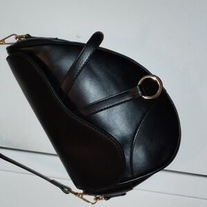 Black Dior Saddlebag Look Alike